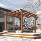 Alora Premium Outdoor Cedar Wood Pergola With Slatted Roof (SAK87024)