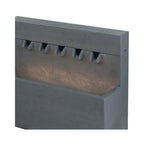 Premium Outdoor Contemporary Modern Rectanglar Decorative Water Fountain, Gray (SAK09215)
