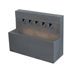 Premium Outdoor Contemporary Modern Rectanglar Decorative Water Fountain, Gray (SAK09215)