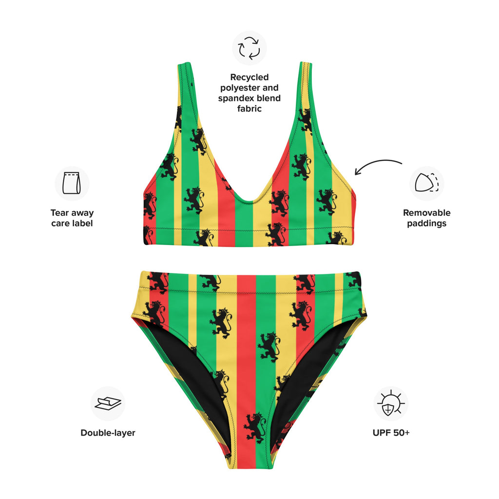 Rasta Reggae High Waisted Bikini