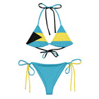 Bahamas Flag All Over Print Recycled String Bikini String Bikini