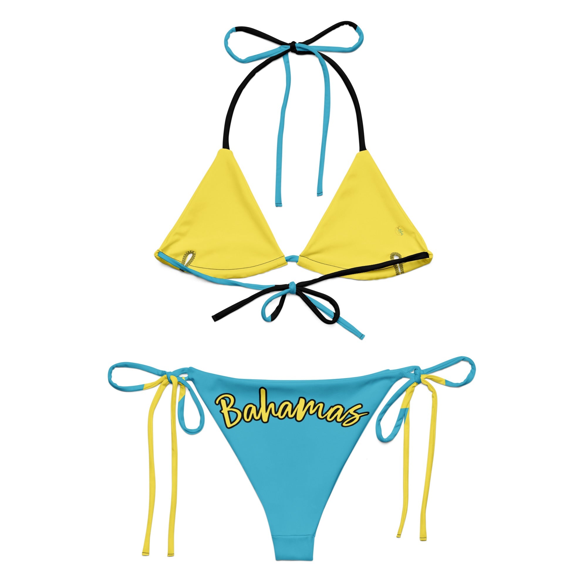 Bahamas Flag All Over Print Recycled String Bikini String Bikini