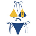 Barbados Flag All-Over Print Recycled String Bikini