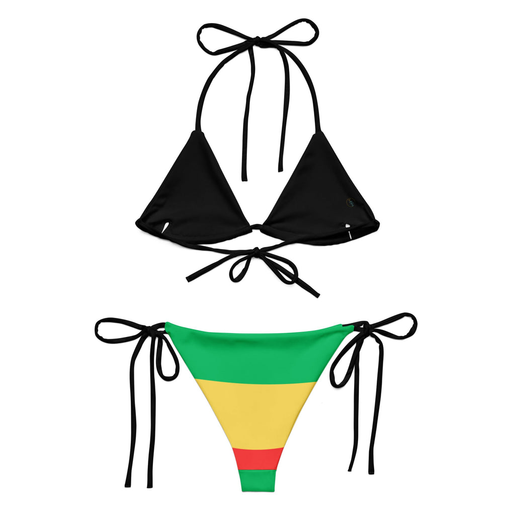 One Love Reggae All Over Print Recycled String Bikini