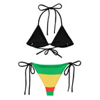 One Love Reggae All Over Print Recycled String Bikini