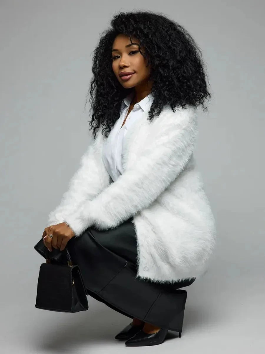 Cozy Priya Loose V-neck Sweater - Fall Essential