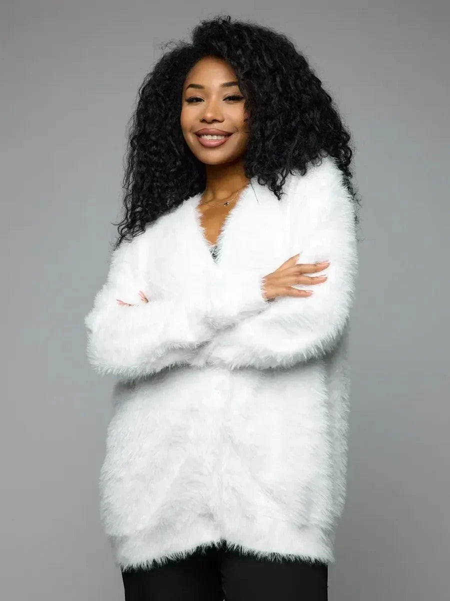 Cozy Priya Loose V-neck Sweater - Fall Essential