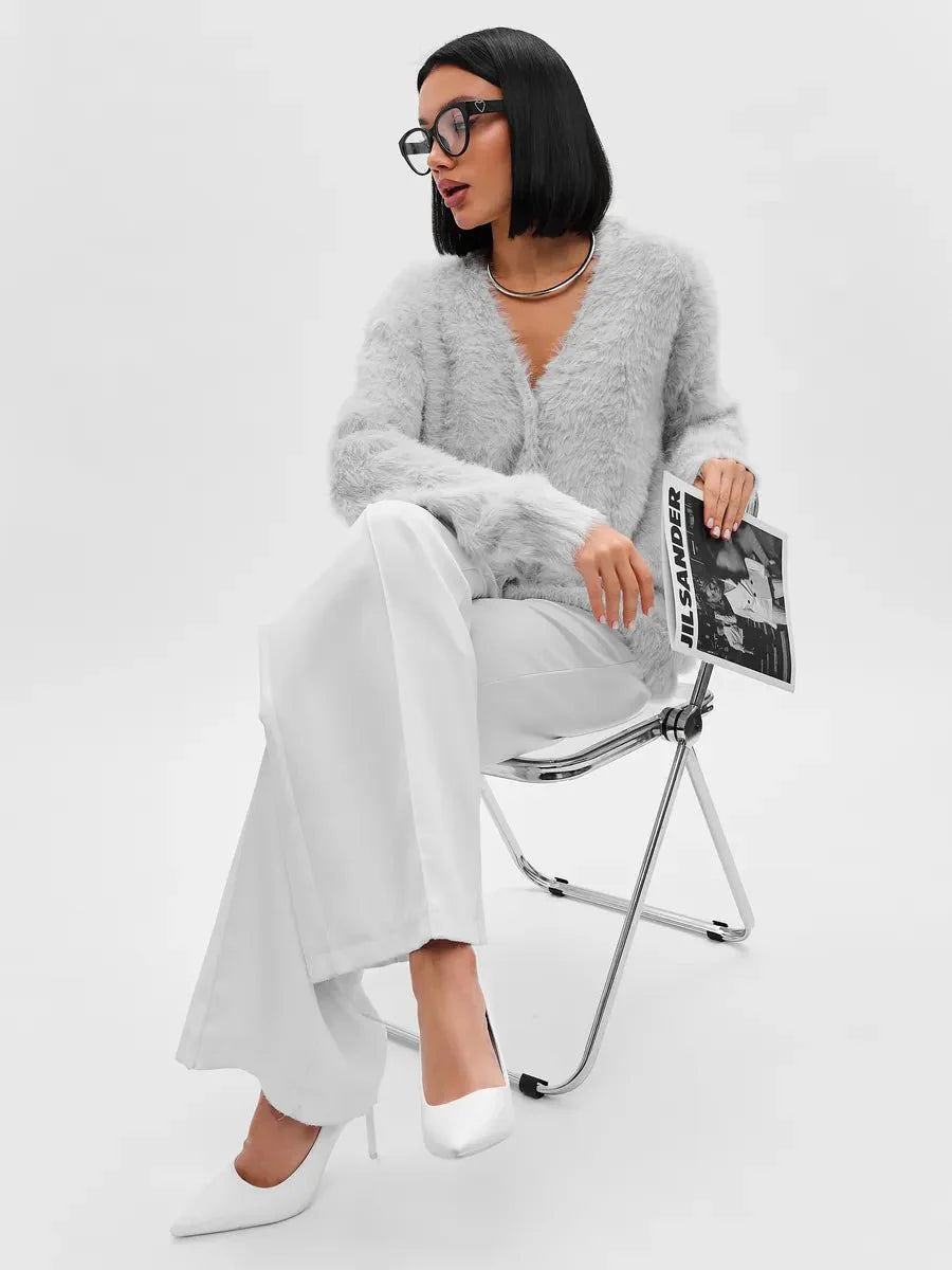 Cozy Priya Loose V-neck Sweater - Fall Essential