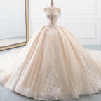 New Luxury High Neck Ball Gown Wedding Dress