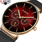 Men's Elegant Watch With  Stainless Steel Straps And Chronometers For Day And Date Display Unique Design Perfect Gift For Man And Women