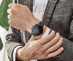 Men's Elegant Waterproof  Watch With Chronometers And Color Hands Unique Design Excellent Look