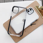Solid Color Clear Shockproof iPhone Case