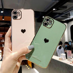 Protective Electroplated Love Heart iPhone Case