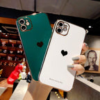 Protective Electroplated Love Heart iPhone Case