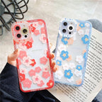 Transparent Fashion Flowers iPhone Case
