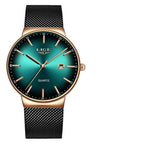 Men's Elegant  Watch With Stainless Steel Straps And Special Date Display Excellent Look Unique Design Perfect Gift