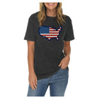 United States Map Flag Graphic Design Vintage Crewneck Tee