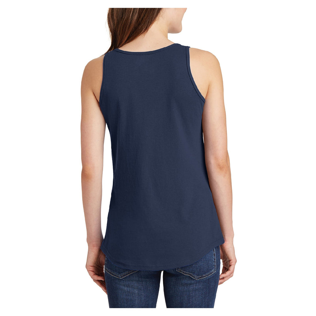 Whale Tail Heart Ladies Core Cotton Tank Top
