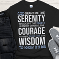 Recovery T-Shirt | Inspiring Sobriety |  Serenity Prayer w/ a Twist