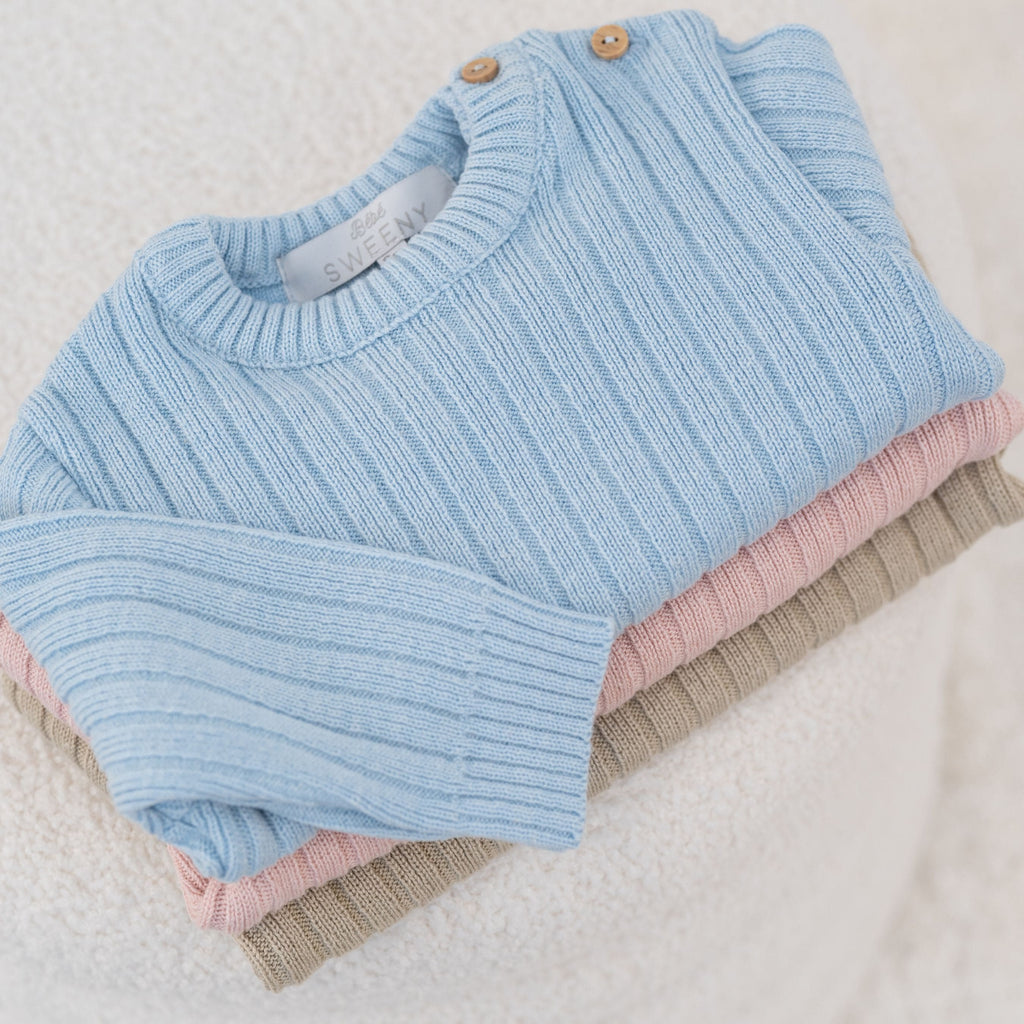 REMY | Blue Ribbed Knit Leggings Set (3)