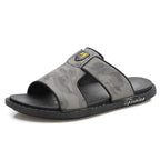Men's Soft Sole Leather Non-Slip Flip Flops Shoes