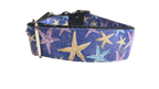 1.5" Wide Purple Starfish Nylon Dog Collar