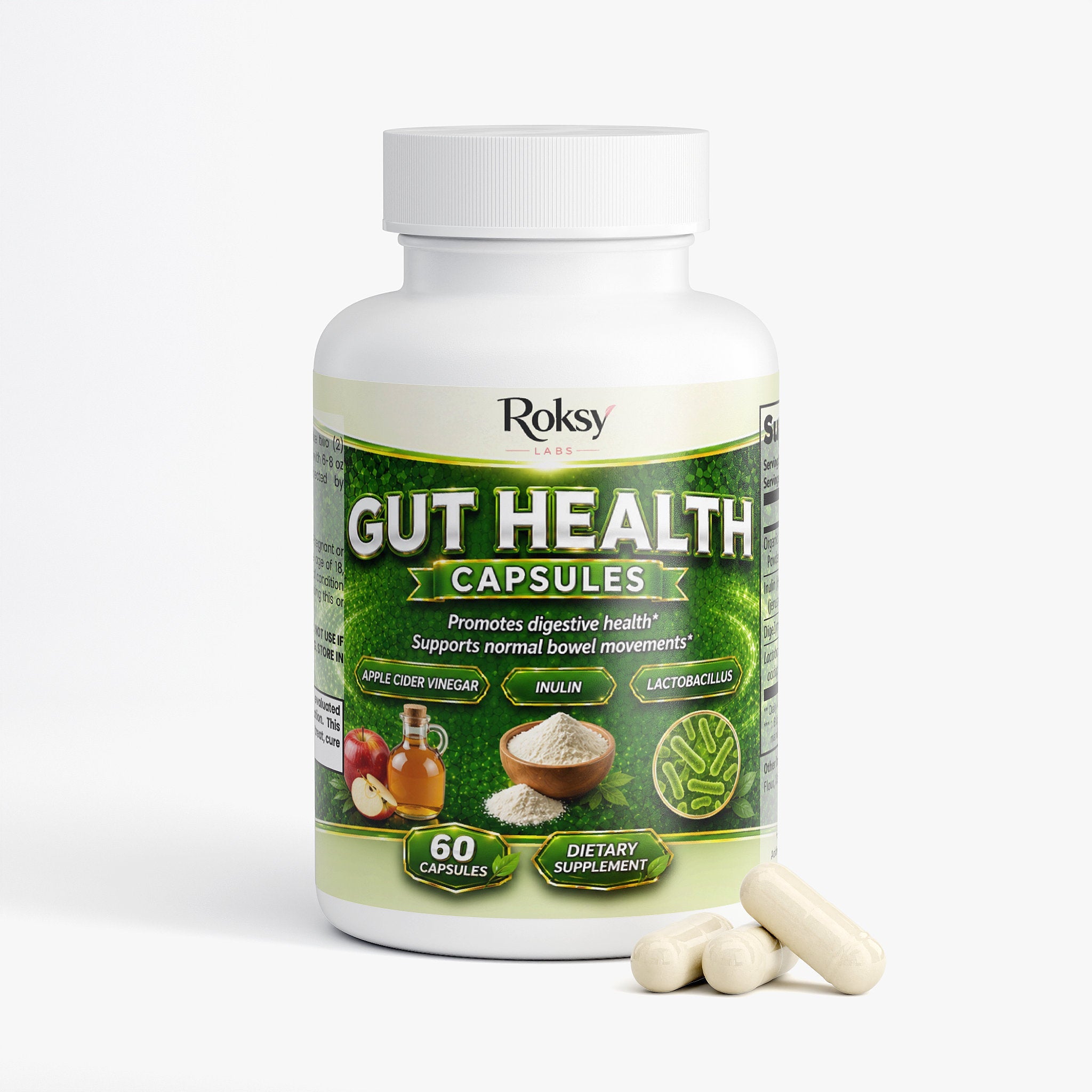 Gut Health and Probiotics Digestive Support 60 Capsules