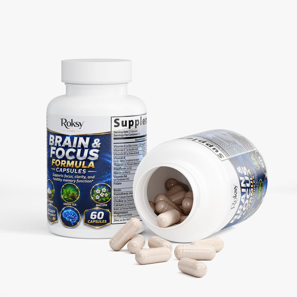 Brain Health Supplement for Focus & Clarity 60 ct – Nootropic Brain Support for Memory & Energy