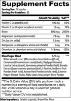 Normal Blood Sugar Support Capsules - Glucose Levels 60 ct