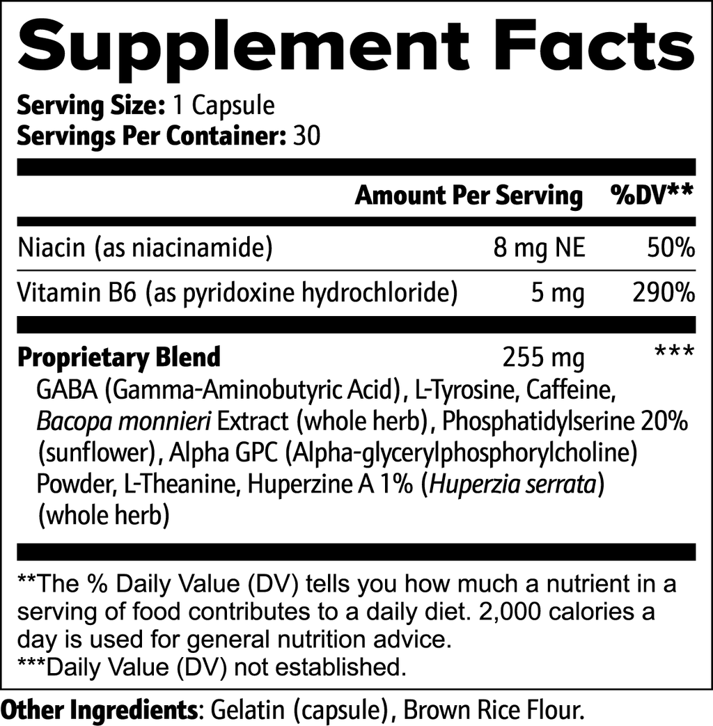 Brain Alpha 30 Days Supply Daily Cognitive Support, Brain Health supplement