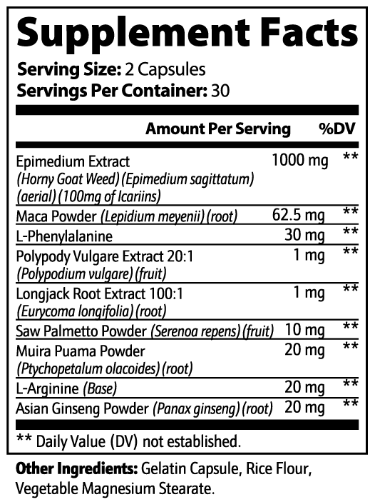 Horny Goat Weed Blend 60 capsules