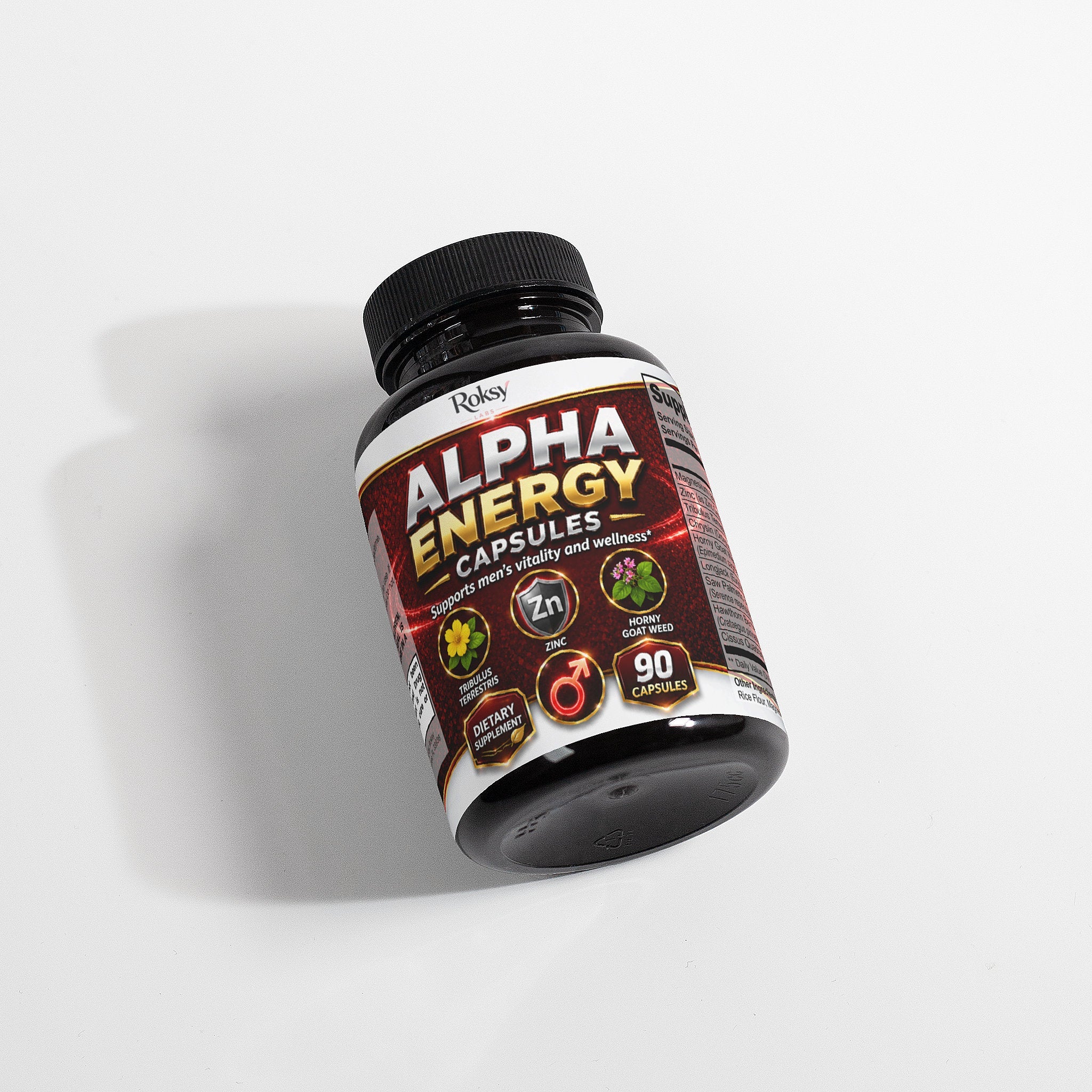 Alpha Energy 90 Caps with Horny Goat Magnesium Saw Palmetto