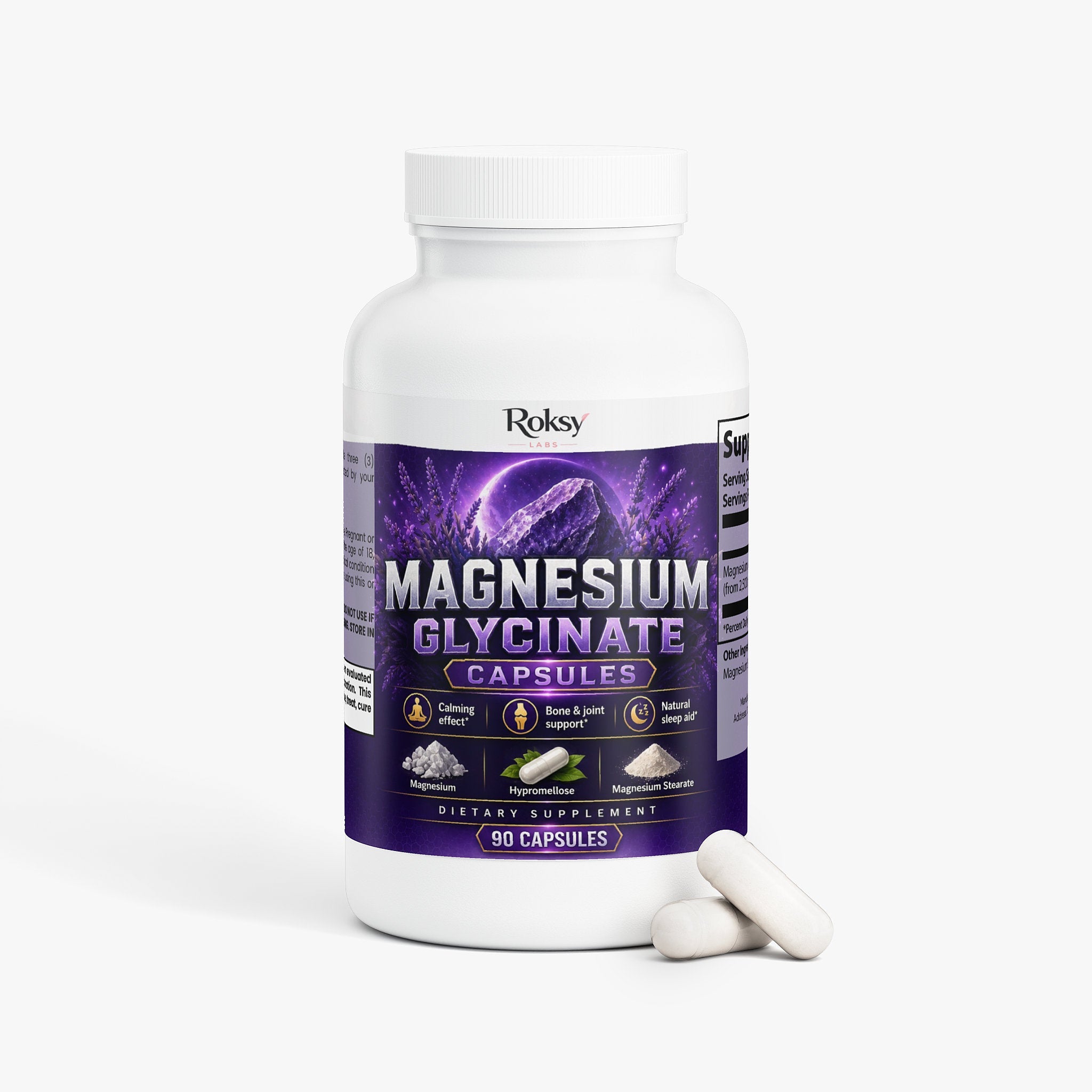 Magnesium as Glycinate Capsules for Wellness 90 Caps