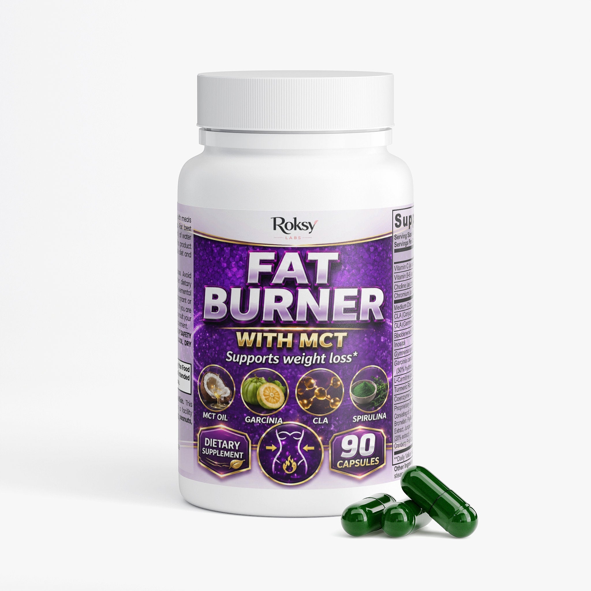 Fat Burner with MCT Oil for Weight Loss 90 caps