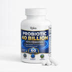 Probiotic Food Supplement - 40 Billion 60 Capsules with Prebiotics