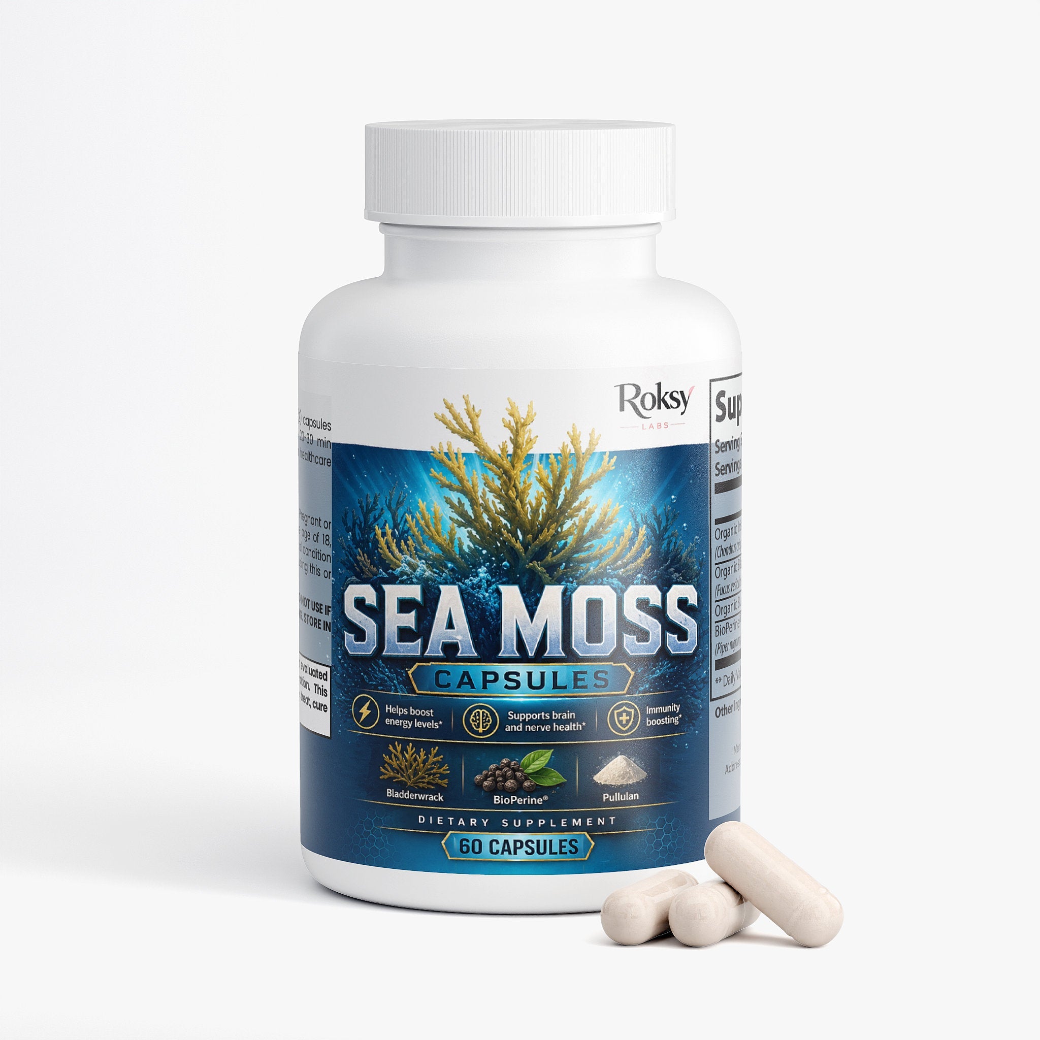 Sea Moss Capsules - 60 Count Wellness Supplement