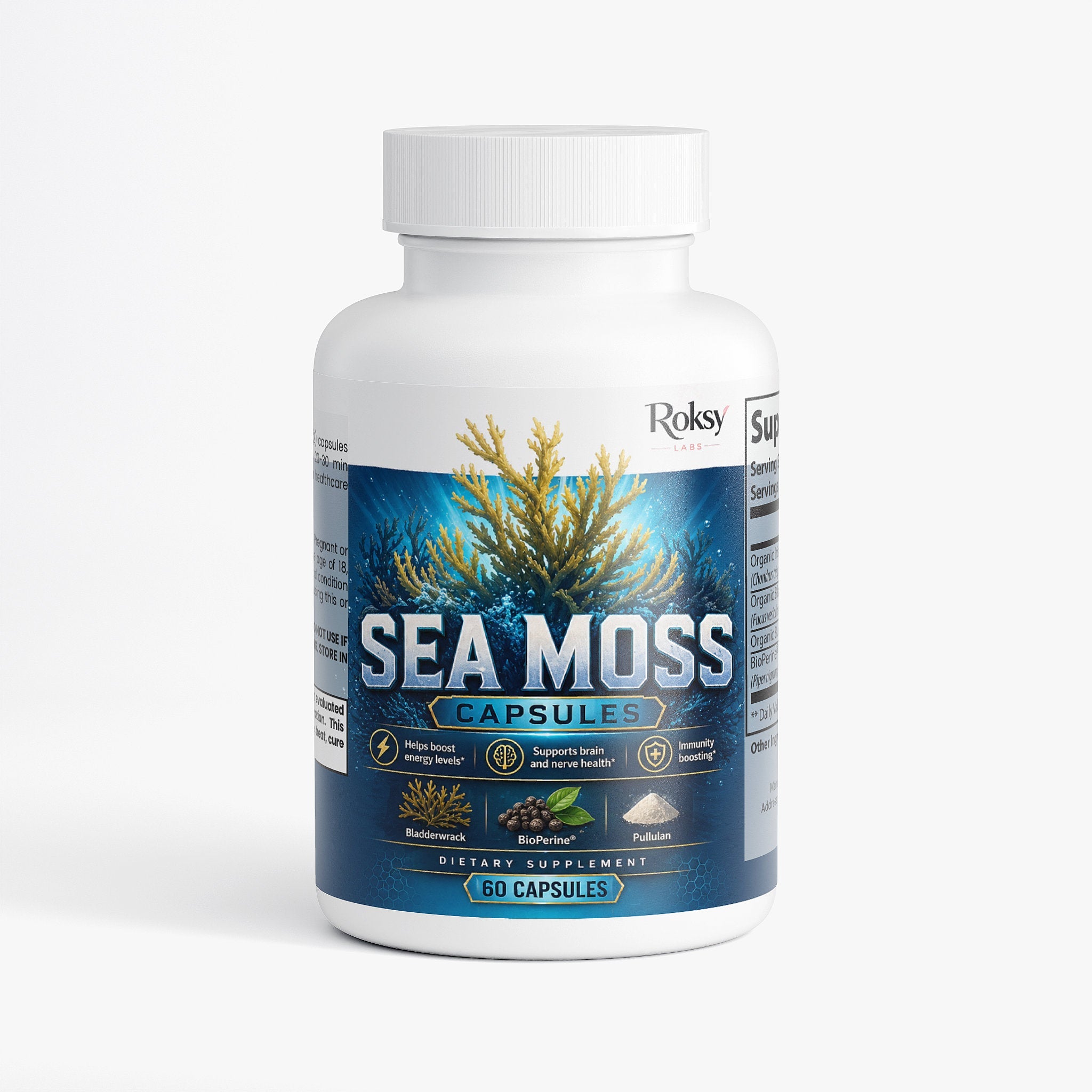 Sea Moss Capsules - 60 Count Wellness Supplement