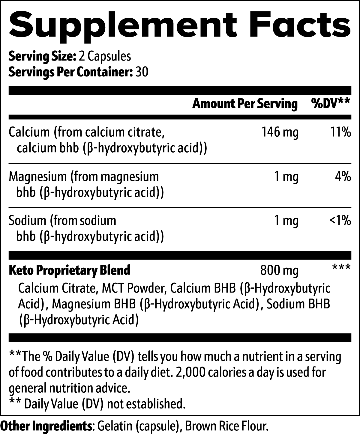 Keto BHB Capsules: Premium Supplement for Keto | Weight Loss 60 Caps