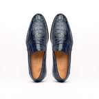 11-201-NVY ROMA Crocodile Penny Loafer, Navy