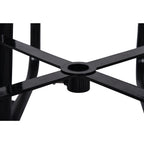 Large 46-Inch Stylish Square Steel Picnic Table W/ Thermoplastic Coating & Umbrella Hole (SAK90547)