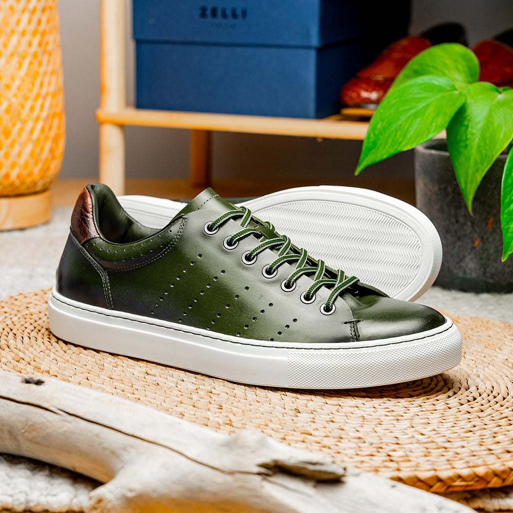 65-201-OLV RUSSO Burnished Italian Calfskin - Olive