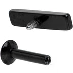 1/4 9mm Black IP Rectangle Internal Thread Daith Cartilage Tragus
