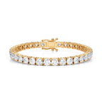 12.50 CTW D VS Round Lab Grown Diamond 7.5" Tennis Bracelet 14k Yellow Gold