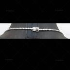 4.3CT Certified Round Lab Grown Diamond 18" Tennis Necklace Solid 14K White Gold