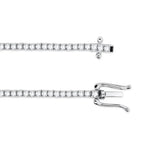 Ct Round Certified Lab Grown Diamond 14K Solid Gold Women’s Tennis Necklace (18")
