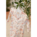 SANA | Girls Ivory Pink Blossom Cotton Jersey All-in-One