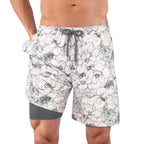 Men’s Premium Compression-Lined Hybrid Shorts – Secret Garden