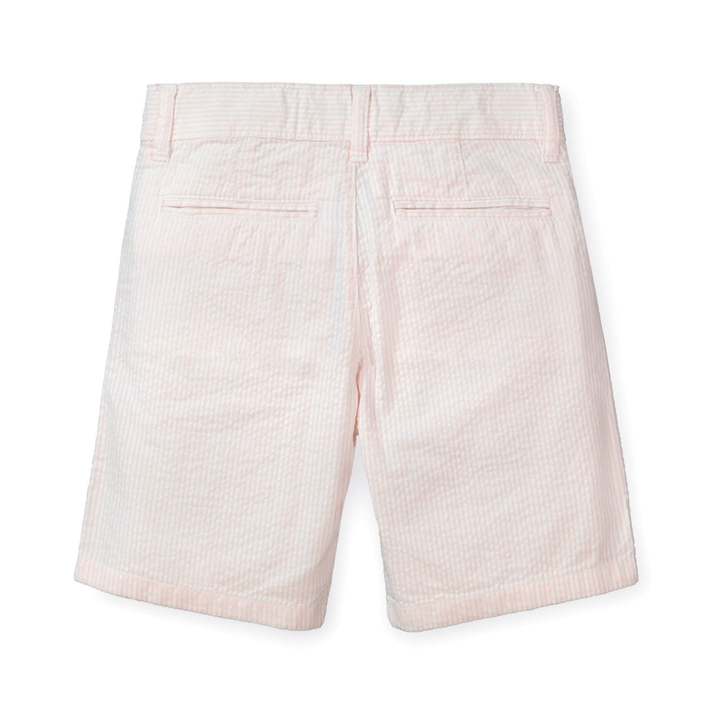 Organic Seersucker Short Light Pink