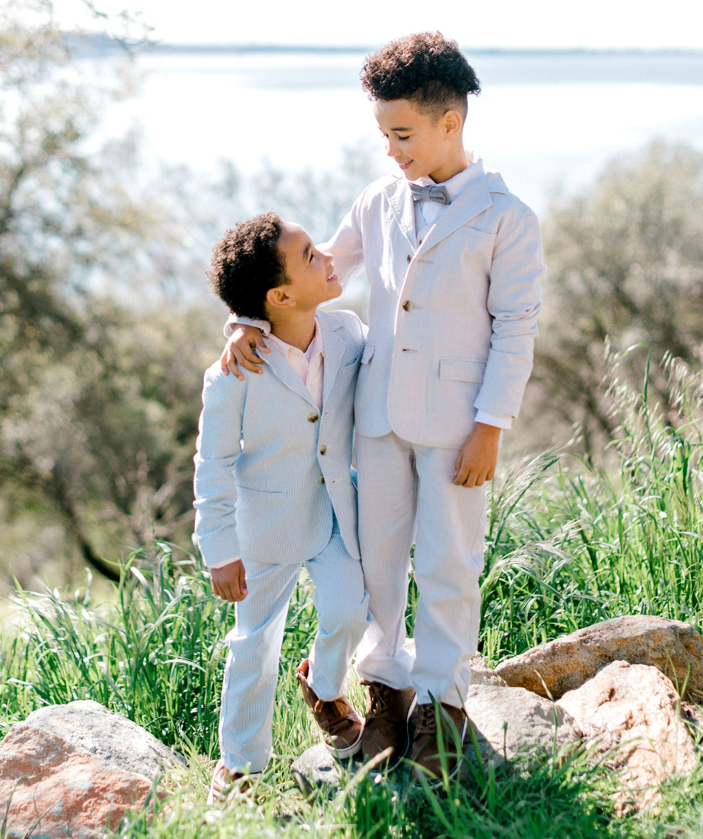 Organic Seersucker Suit Pant