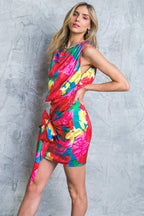 BLOOM SEASON WOVEN MINI DRESS